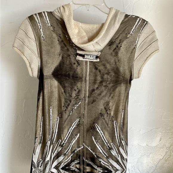 BEATE HEYMANN European STREET COUTURE Matte Metallic MINI DRESS Size 8 - Picture 6 of 11